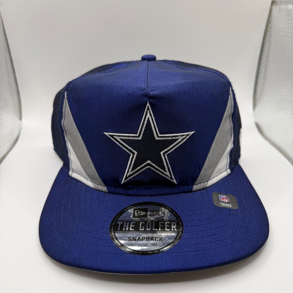 New Era Dallas Cowboys NFL Golfer Snapback Hat Navy‎ Blue Nylon Star Logo Cap